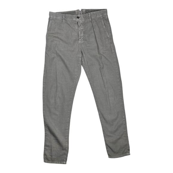 INCOTEX Slim-Fit Tricochino Trousers in gray men’s size 34 waist